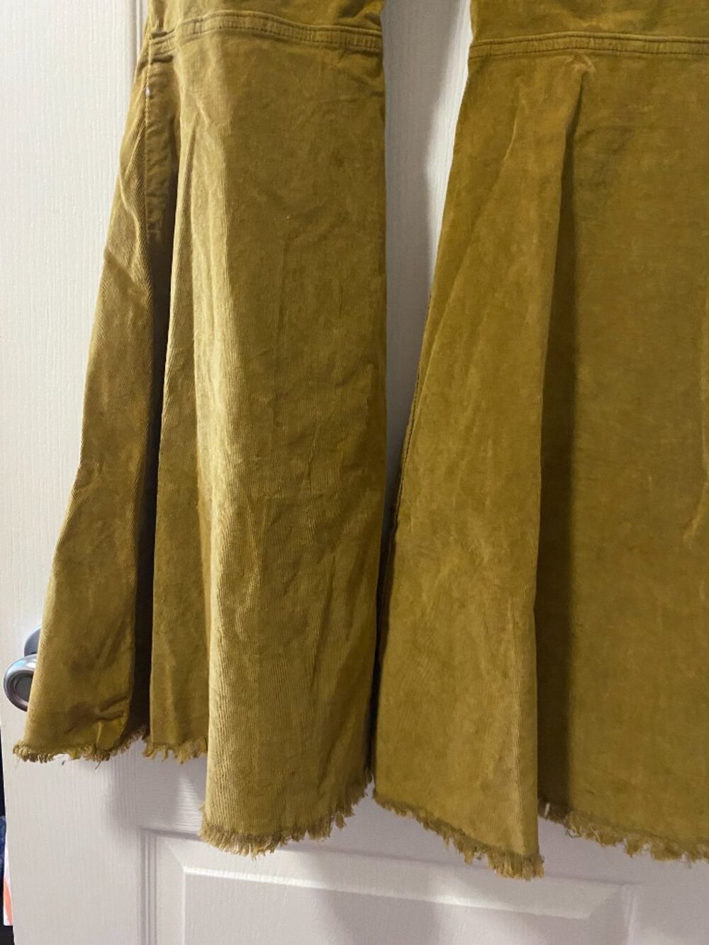 Free People Retro Just Float On Corduroy Ultra Wide Flare Boho Pants Mustard 29 - Picture 6 of 10